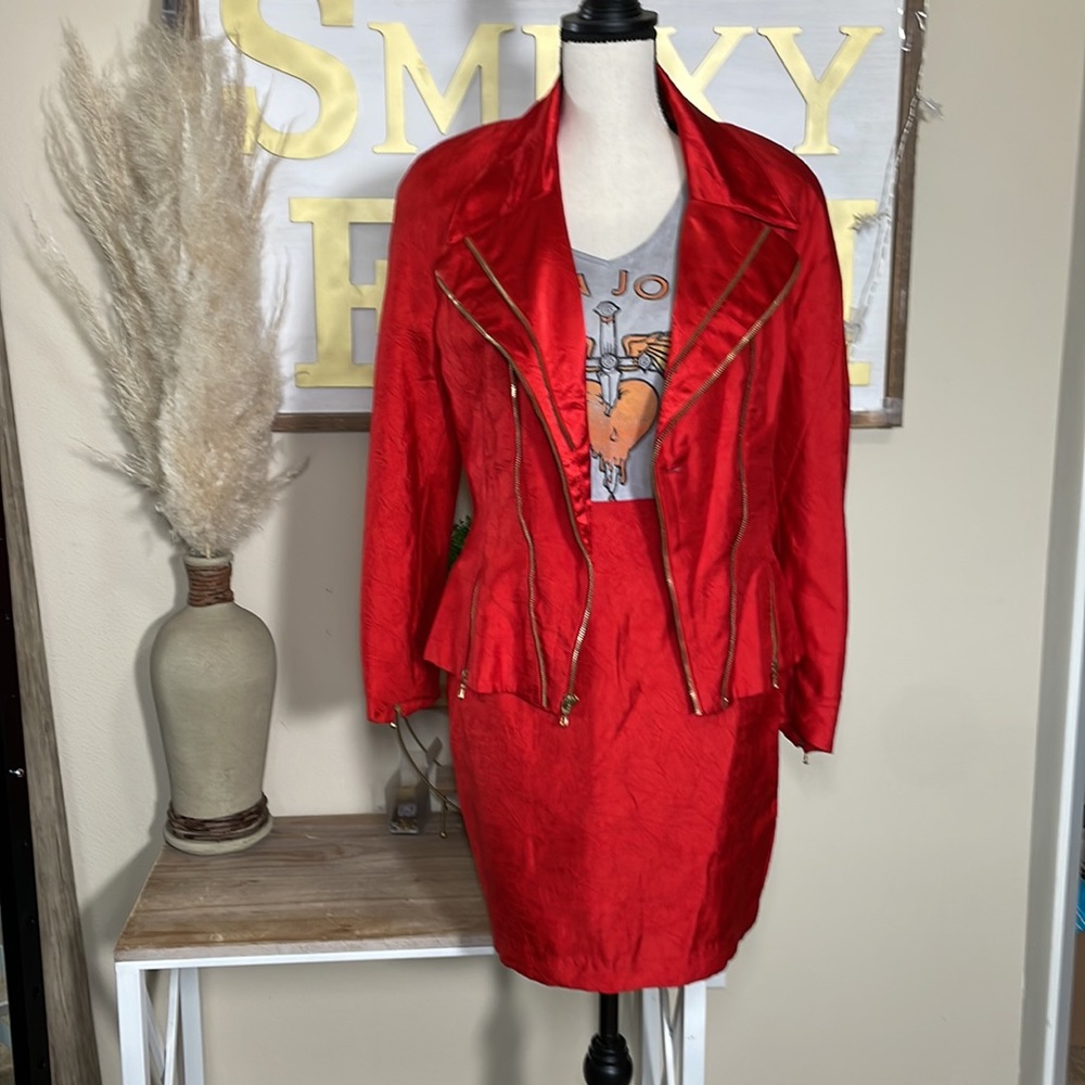 Vintage Cache Punk Rock Skirt Suit size Medium